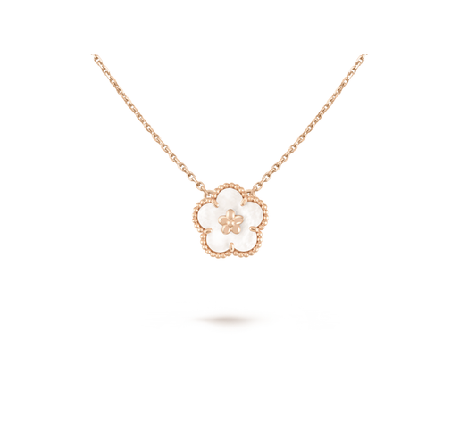Mother-of-Pearl Plum Blossom Necklace