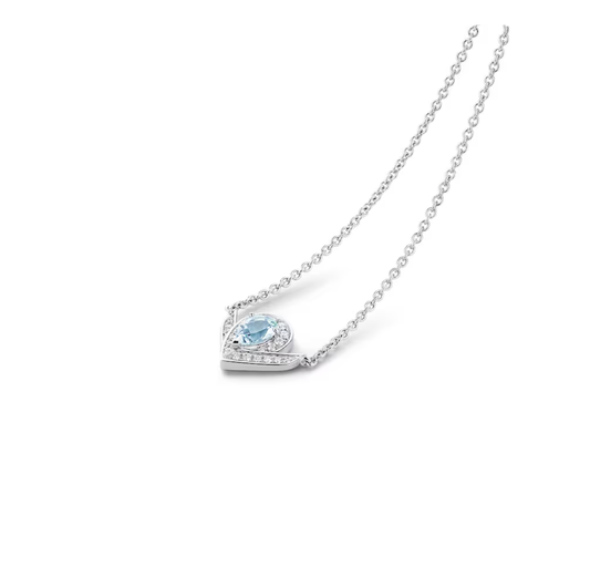 Aquamarine Diamond Necklace