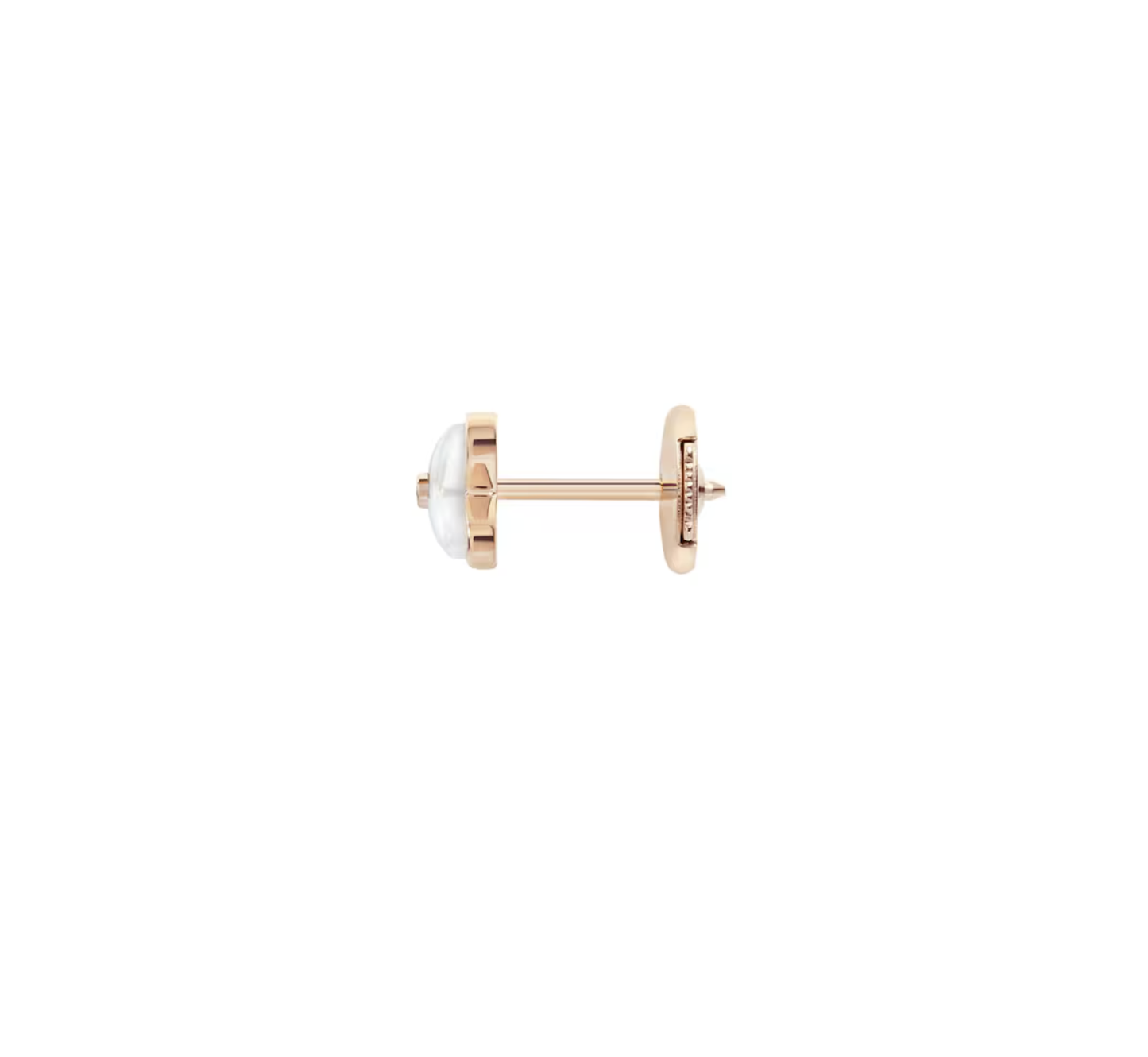 Mother-of-Pearl Cross Diamond Stud Earrings