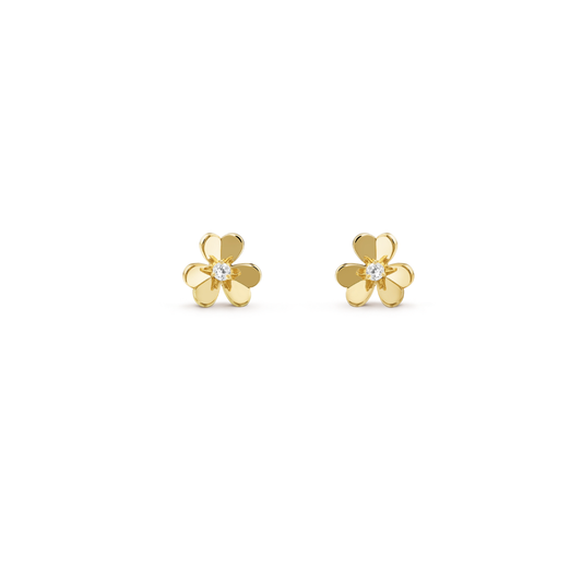 Clover Diamond Stud Earrings