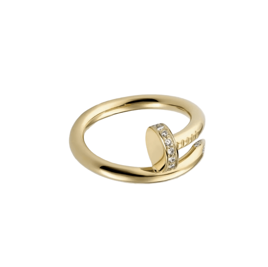 Tri-Color Stud Diamond Ring