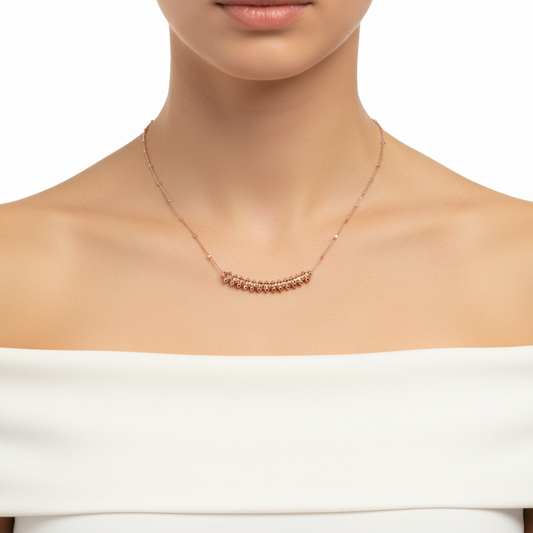 Spiked Arc Rivet Necklace