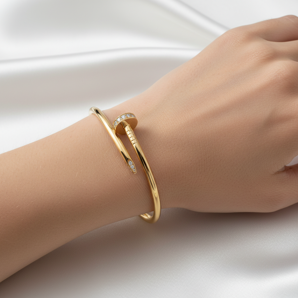 Tri-Color Stud Diamond Bracelet