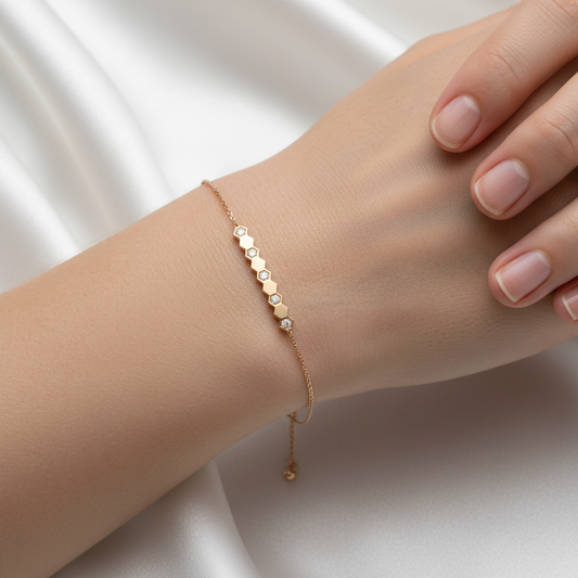 Honeycomb Diamond Bracelet