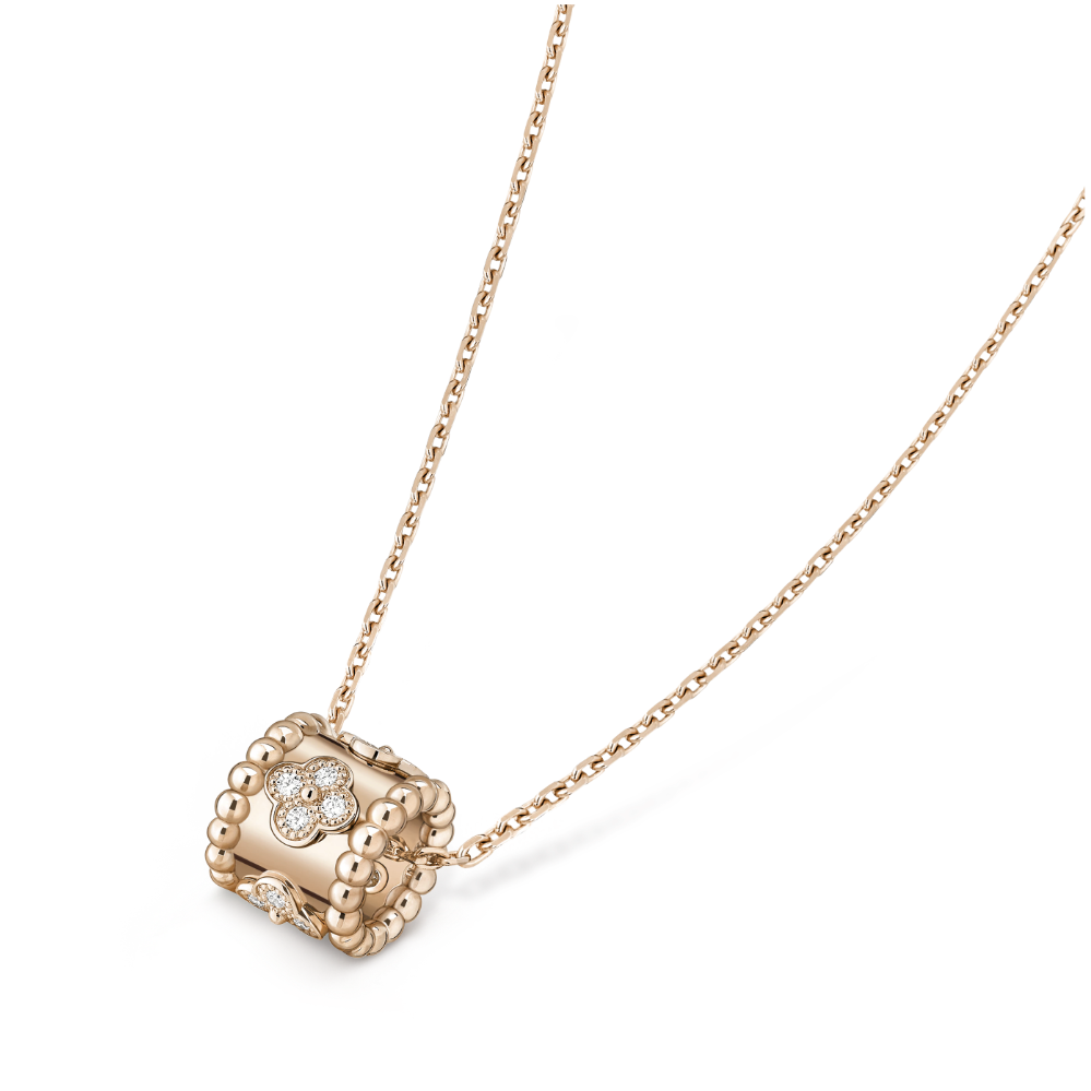 Two-Tone Cylinder Pendant Necklace