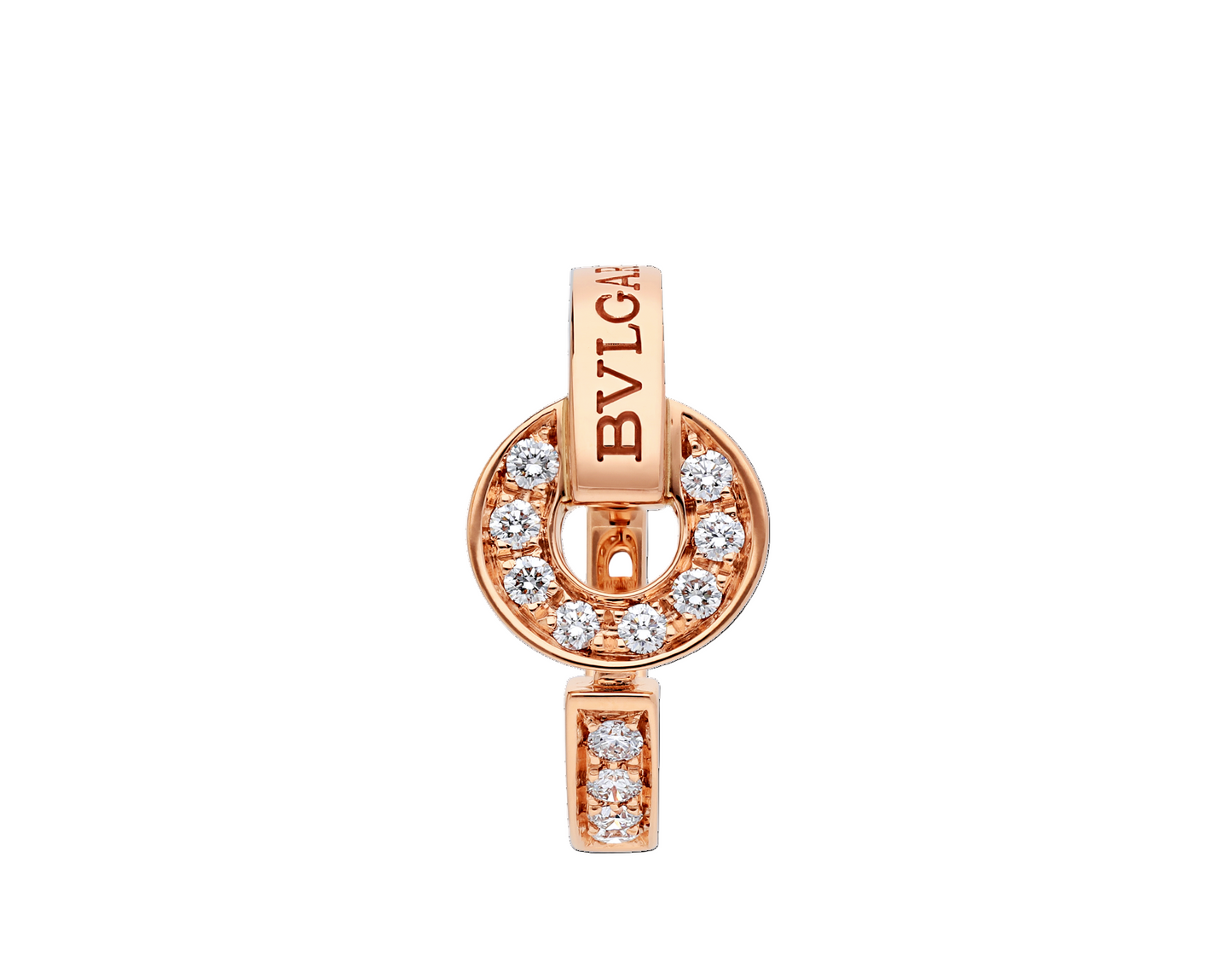 Rose Gold Diamond-Studded Coin Ring