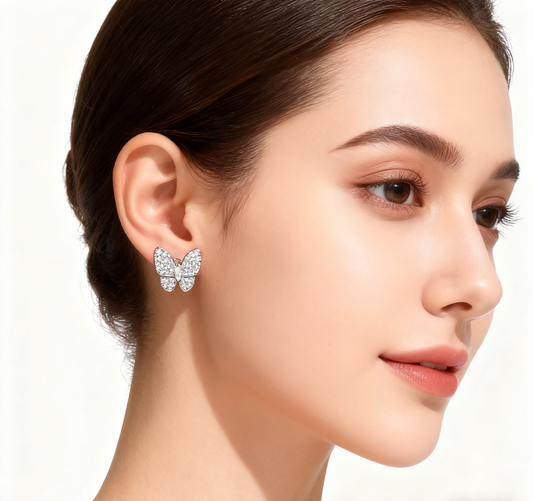 Diamond Butterfly Earrings