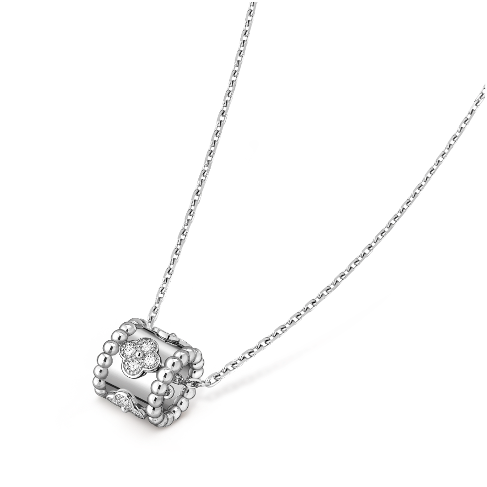 Two-Tone Cylinder Pendant Necklace