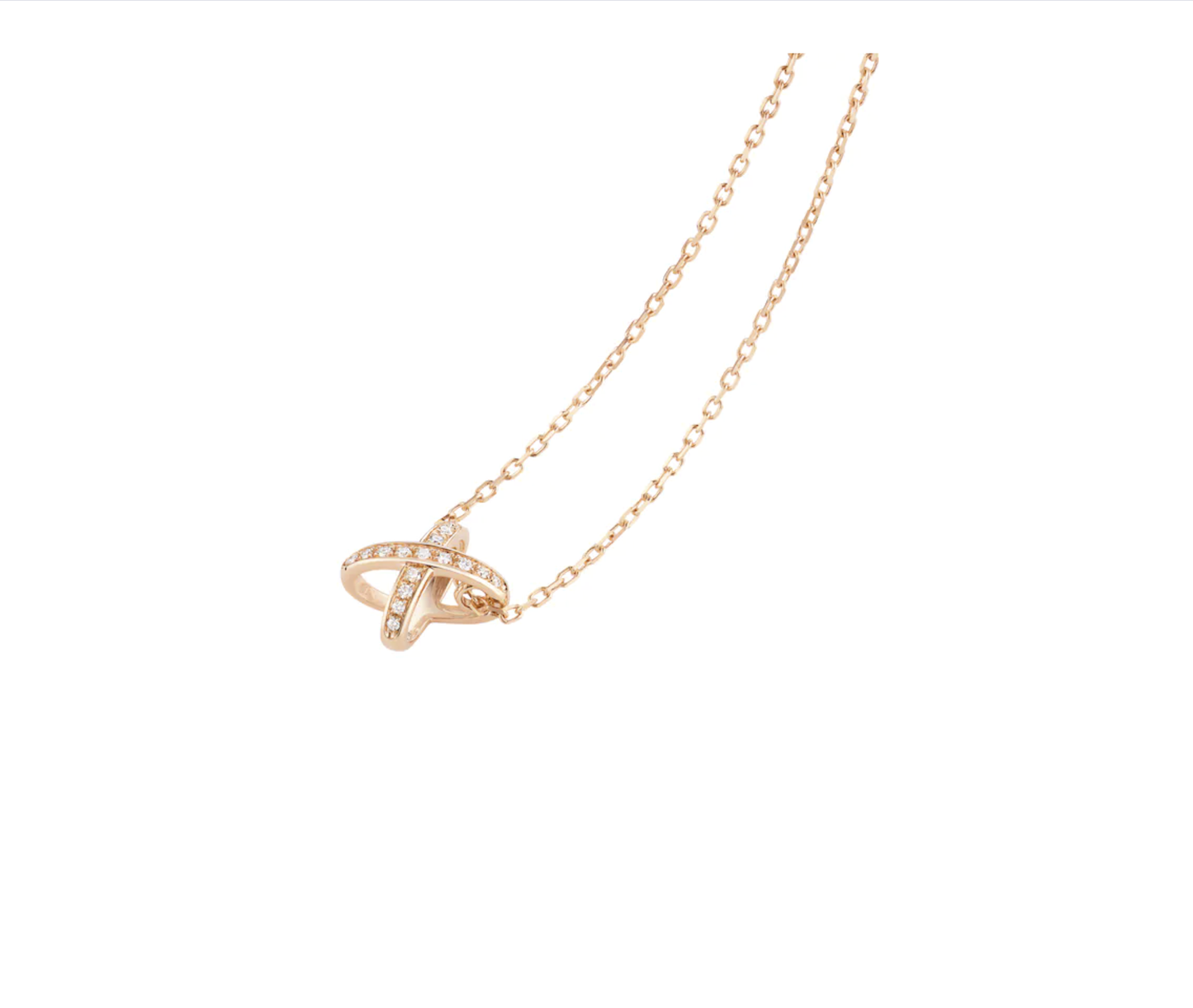 Cross-Shaped Diamond Necklace