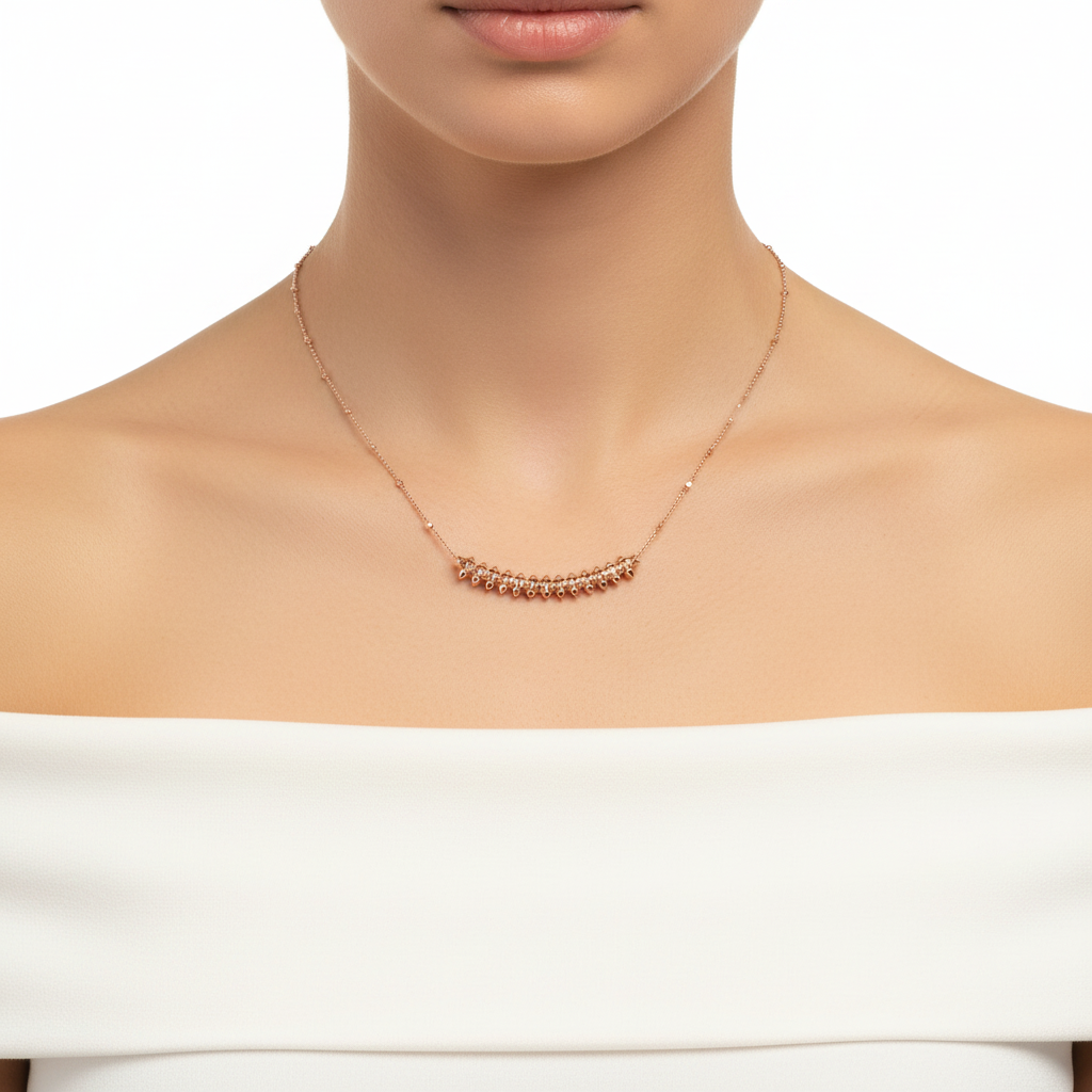 Spiked Arc Rivet Necklace