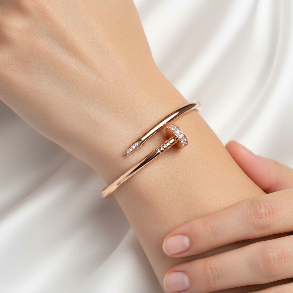 Tri-Color Stud Diamond Bracelet